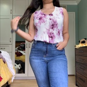 Fun Floral Sleeveless Top